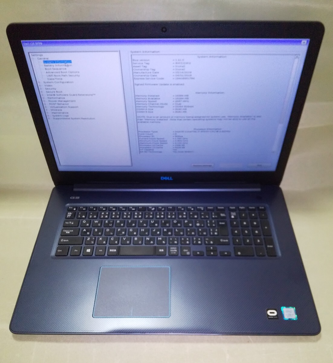 【Bios OK】 DELL G3 3779 P35E i7-8750H 16GB 第8世代 ①拍卖