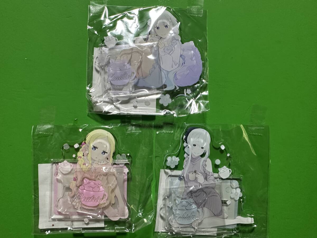Re:ゼロから始めるエミリアの誕生日生活2025 in マルイ アクリルスタンド 全3種セット エミリア ベアトリス エキドナ拍卖