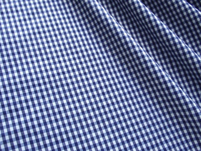 即決♪3mチェック ストレッチ 紺色 ネイビー 巾方向ストレッチ♪拍卖