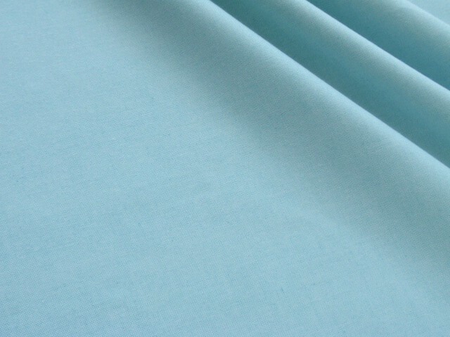 即決♪2.5m 綿ポリオックス ミントブルー 無地 コットン ポリエステル♪拍卖