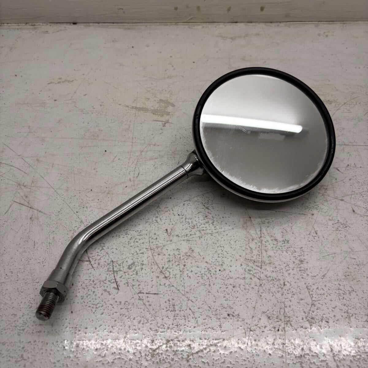 01593 メッキ ミラー 希少 CBX400F 純正ミラー 丸ミラー拍卖