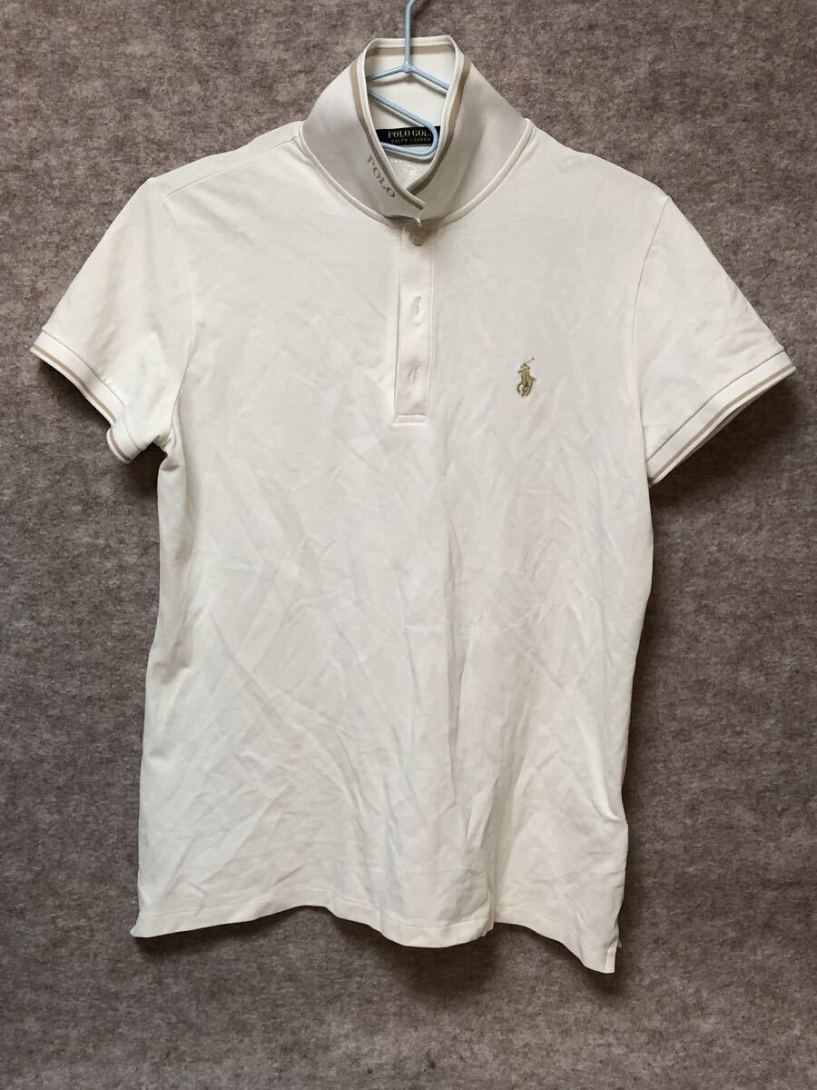 POLO ラルフローレン ゴルフ GOLF ゴールドポニー刺繍 ポロシャツ 半袖ポロシャツ Mサイズ ※表面前方下部分にシミあり拍卖