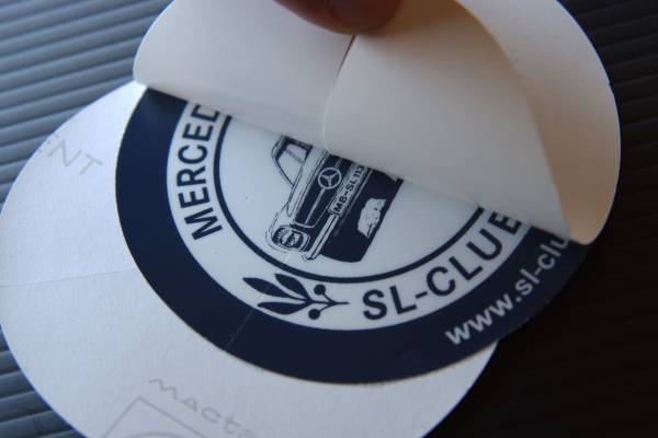 〇 Mercedes SL club ステッカー 内貼100mm 紺又は白から1枚 benz ocitye 300sl190sl350slc450slc500sl600sl w194w198w113r129r230 拍卖