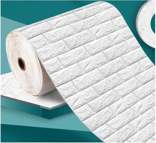 実用☆ 壁紙レンガ防水ウォールステッカー3Dクッション防音防湿無毒無地 20mセット 3D壁紙 自己接着 防水および防湿 シールタイプ 立体拍卖