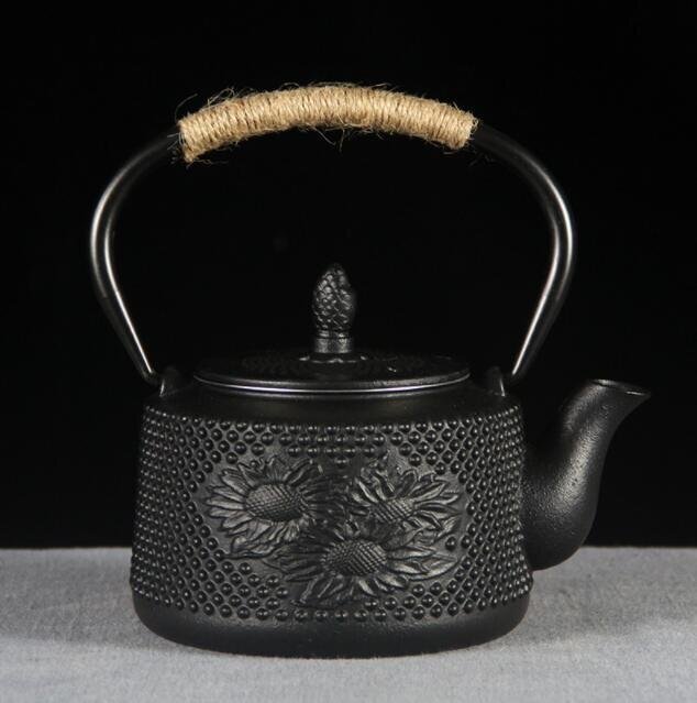 新品★老鉄瓶 素肌鉄瓶 鉄器 提梁壺 対応 鉄やかん 鉄分補給 鉄びん850ml拍卖