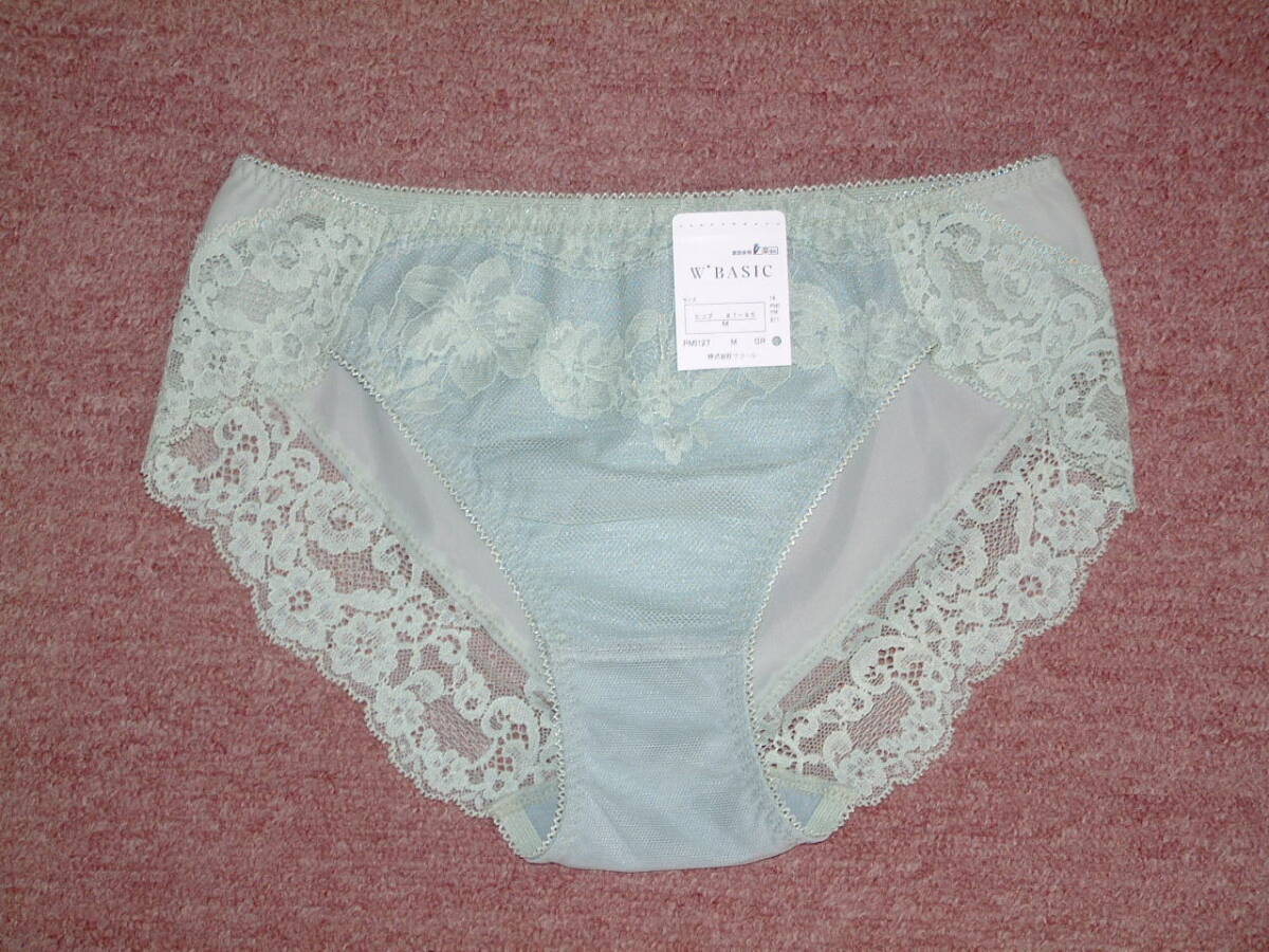 ★送料込み ★ワコール W'BASIC BRAGENIC Smoothing フロントにストレッチレースをほどこしたショーツ Mサイズ PMI127 GR拍卖