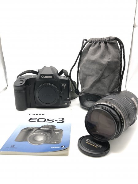 【3-32-08】Canon キヤノン EOS 3 フィルム 一眼レフカメラ CANON ULTRASONIC ZOOM LENS EF 75-300mm 1:4-5.6拍卖