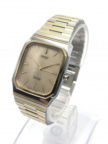 【3-22-11】SEIKO セイコー DOLCE ドルチェ クォーツ QZ スクエア 腕時計 7741-5130拍卖