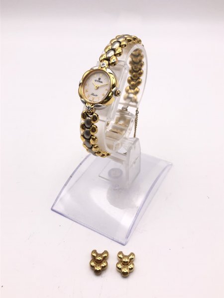 【3-32-10】CYMA シーマ Louis XV ルイ15世 634 クォーツ QZ 2針 コンビカラー レディース腕時計拍卖