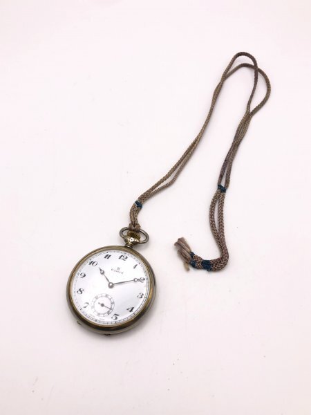 【2-23-17】稼働品 EDOX エドックス 手巻き 懐中時計 アンティーク ヴィンテージ スモセコ 時計拍卖