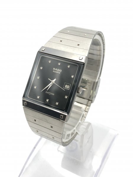 【2-22-18】RADO ラドー DIASTAR ダイヤスター デイト クォーツ 腕時計 スクエア 129.0194.3拍卖