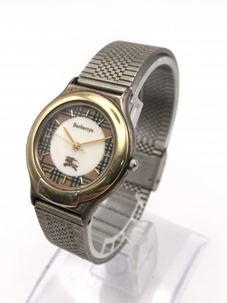 【2-22-19】Burberry バーバリー QZ クォーツ ラウンド ノバチェック 腕時計 6031-G03600拍卖