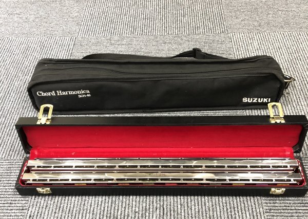 【5-28-01】SUZUKI スズキ Chord Harmonica コードハーモニカ ハーモニカ 楽器 音楽 2段式 SCH-48拍卖