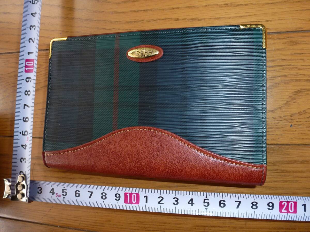 新古品 システム手帳  Polo Club 約B7  6穴ボタン拍卖
