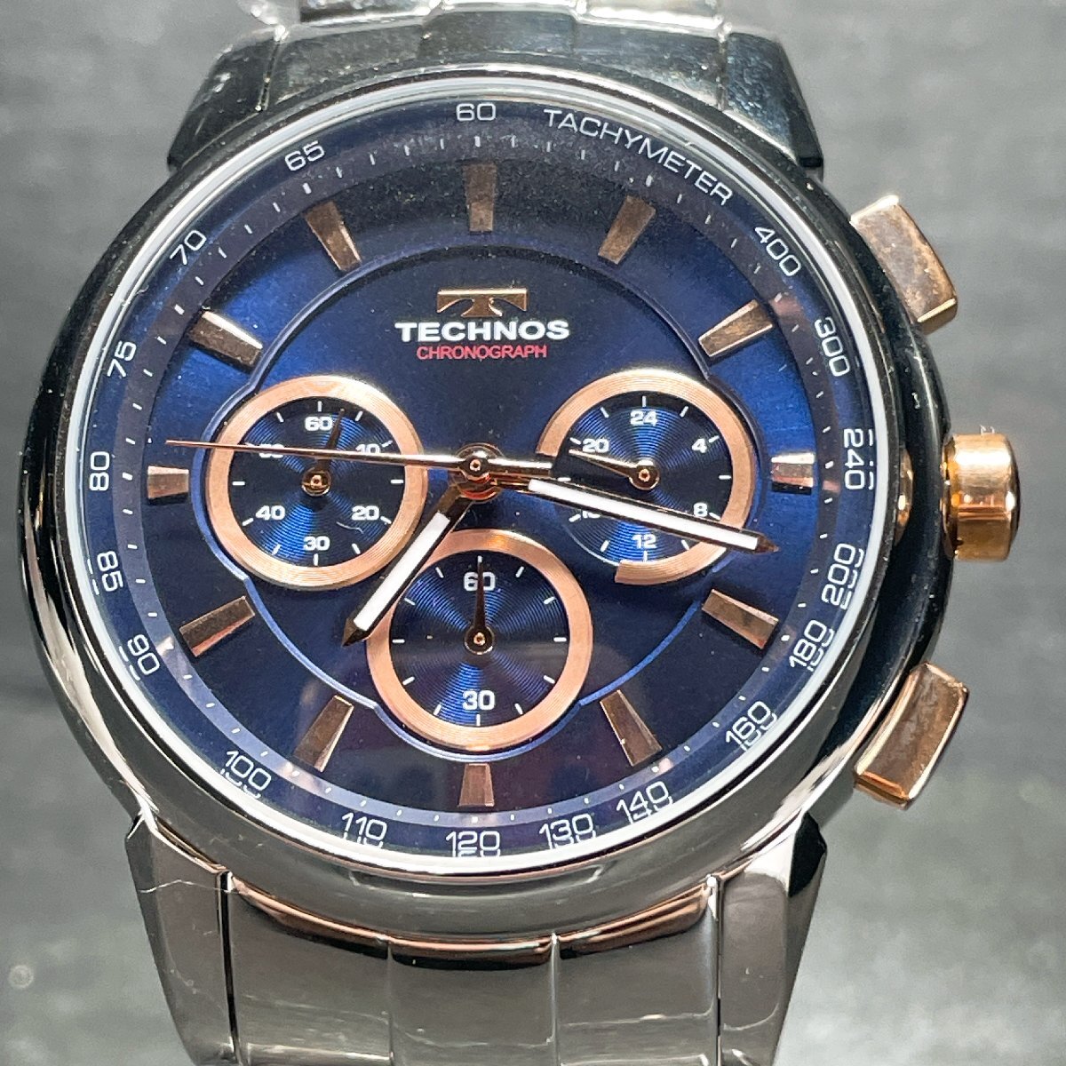 新品 テクノス TECHNOS T9A24SL 正規品 腕時計 アナログ腕時計 クオーツ クロノグラフ メタルバンド シルバー ブルー ゴールド ラウンド拍卖