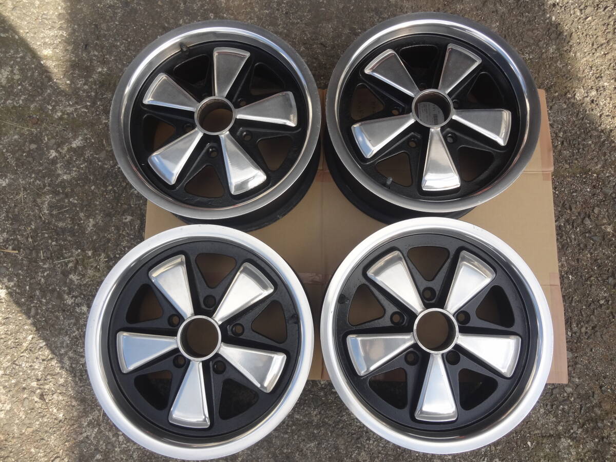 ポルシェアロイレプリカホイール 中古品 4本セット 15X6J 空冷VW ナロー拍卖