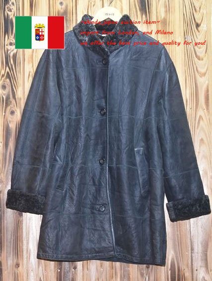 CHRiST★イタリア直輸入★本革 ムートンコート レディース ブラック 高級 シープスキン 裏ボア XXXL (SP-217)拍卖