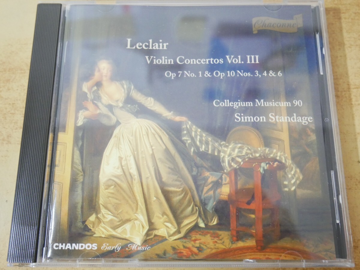 CDn-1629 Leclair, Collegium Musicum 90, Simon Standage / Violin Concertos Vol. III: Op 7 No. 1 & Op 10 Nos. 3, 4 & 6拍卖