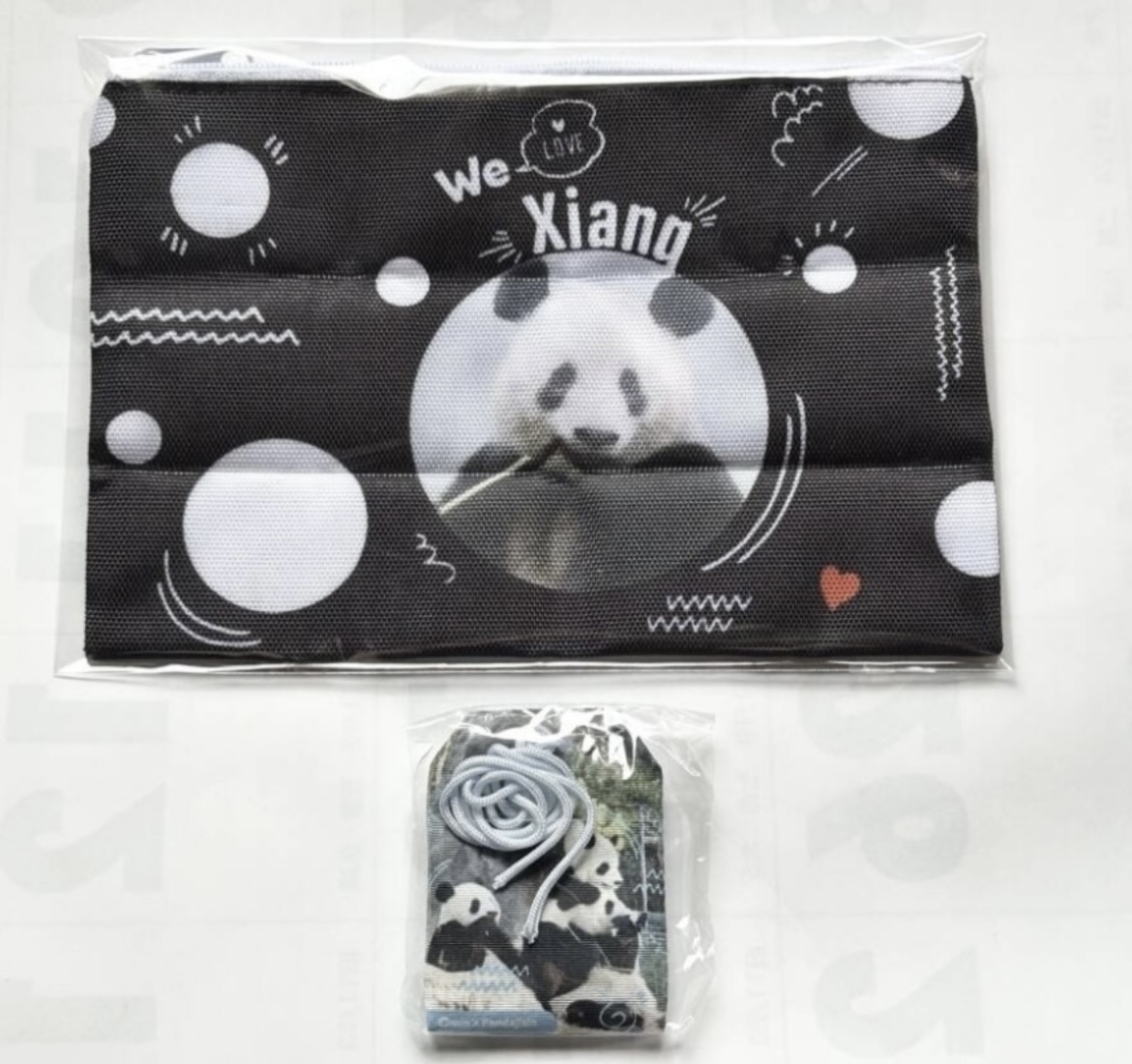 水玉シャンポーチ & お守り(家庭運) セット ◆ パンダ自身フェス 限定ガチャ 上野動物園 シャンシャン シャオシャオ レイレイ シンシン拍卖