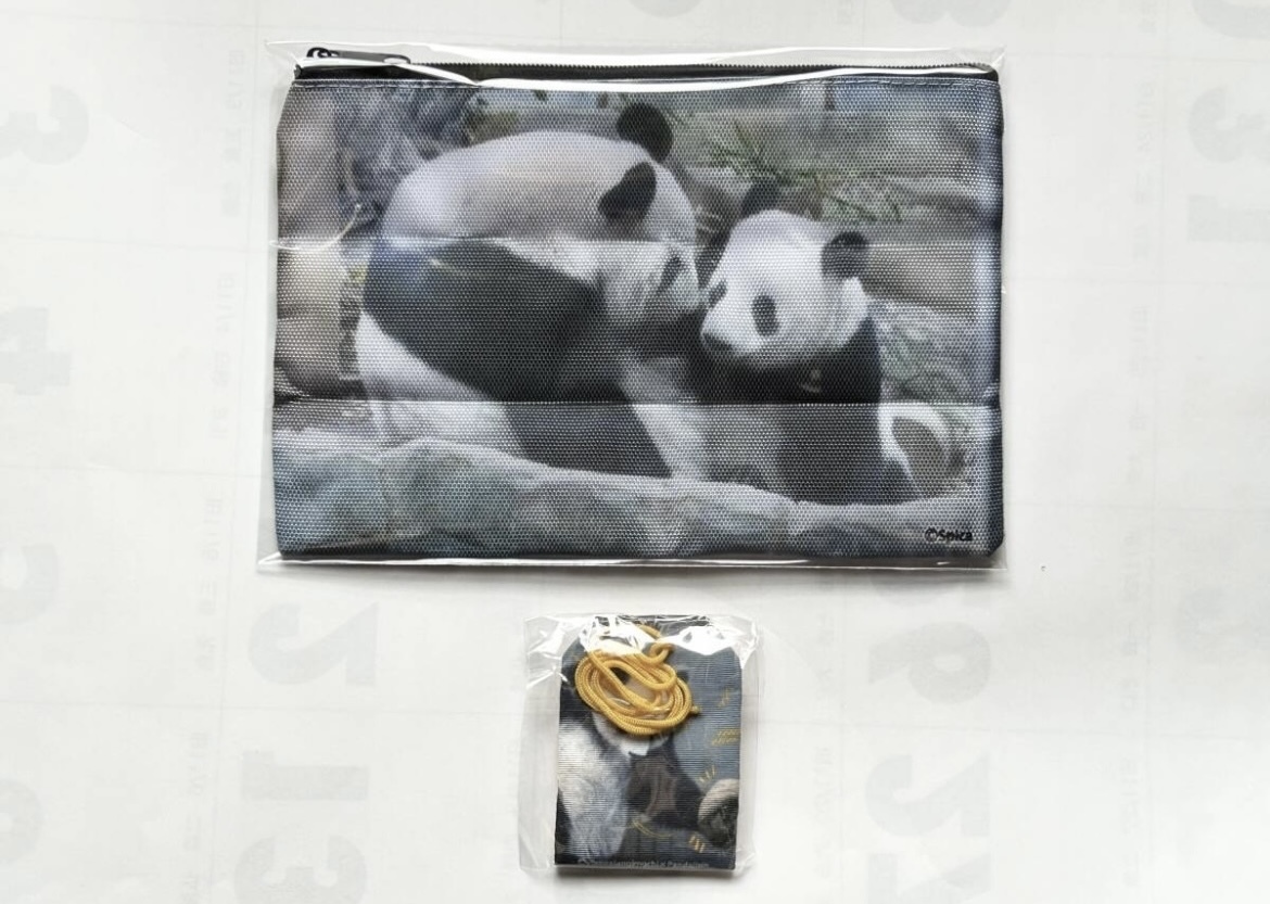 ママとの思い出ポーチ & お守り(勝負運) セット ◆ パンダ自身フェス 限定ガチャ 上野松坂屋 上野動物園 シャンシャン シンシン イベント拍卖