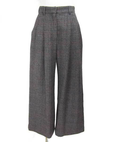 グレースクラス Grace Class 茶系 チェック パンツ 36拍卖