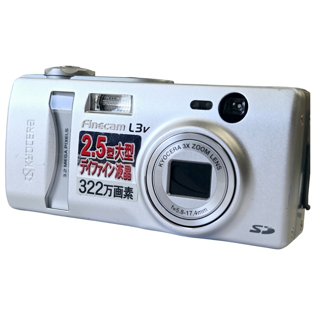【返品保証】 京セラ Kyocera Finecam L3v バッテリー付き コンパクトデジタルカメラ Z988拍卖