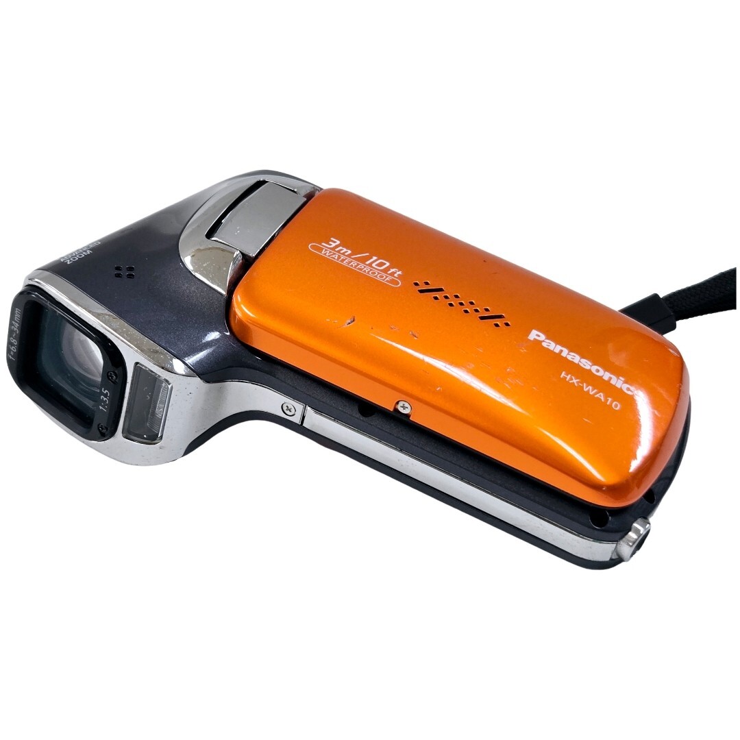 【返品保証】 パナソニック Panasonic HX-WA10 オレンジ ビデオカメラ Z1820拍卖