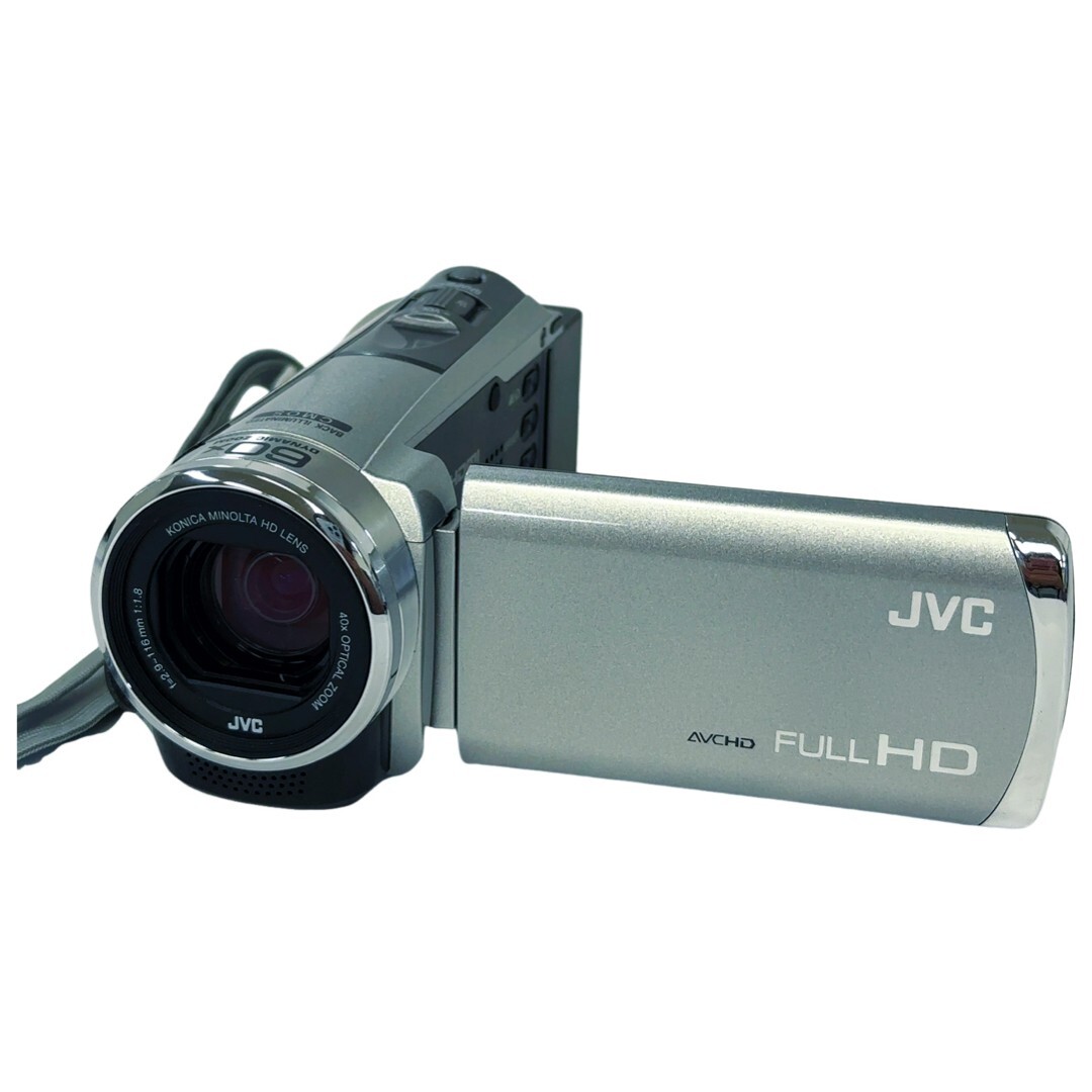 【美品 返品保証】 JVCケンウッド Everio GZ-HM177 シルバー ビデオカメラ バッテリー付き Z598拍卖