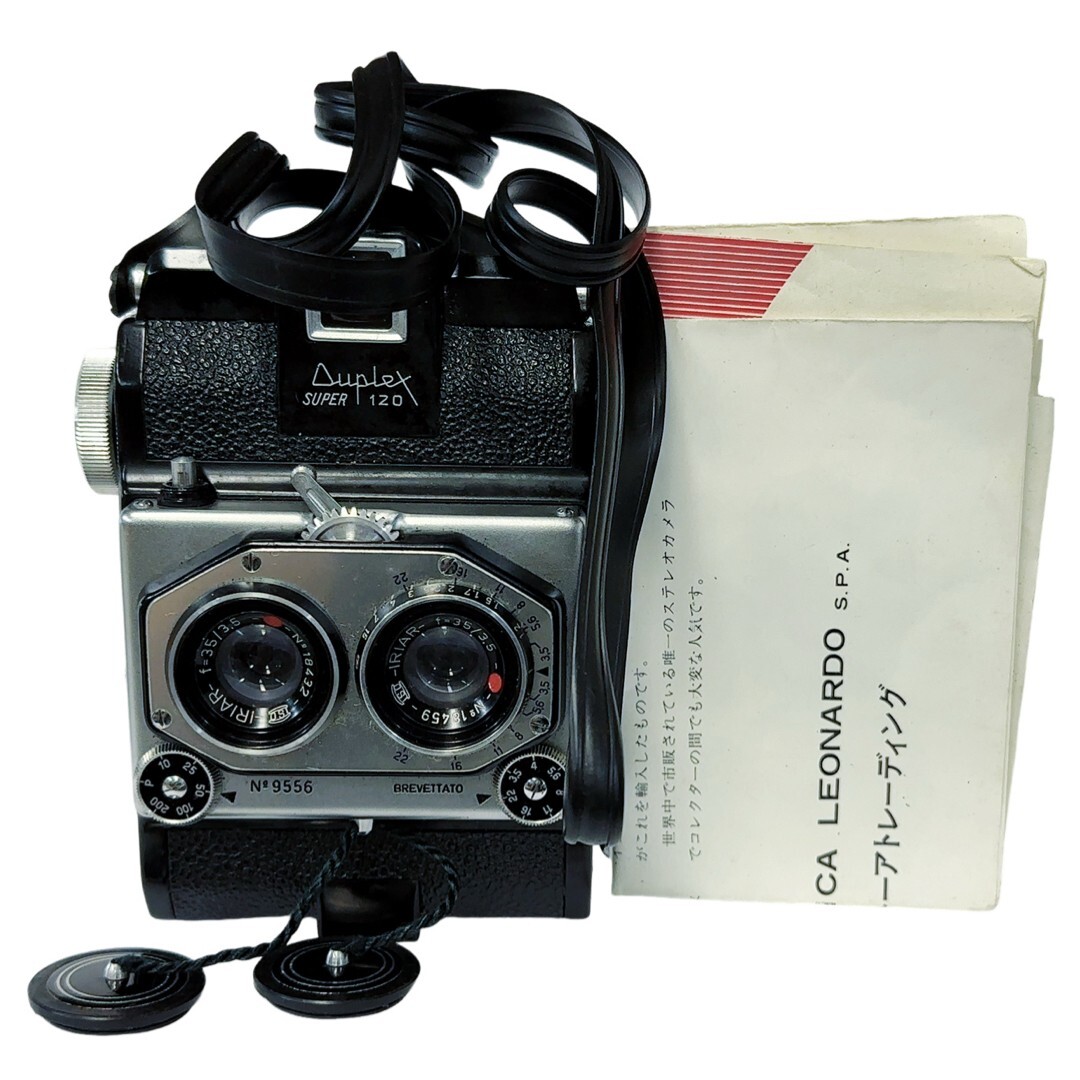 【返品保証】 【希少】 Duplex Super 120 Iriar 35mm F3.5 ステレオカメラ Z1958拍卖
