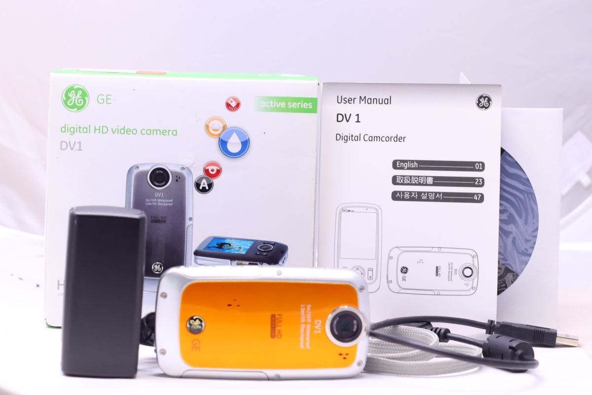 【返品保証】 【元箱付き】GE DV1 オレンジ コンパクトデジタルカメラ Z1973拍卖