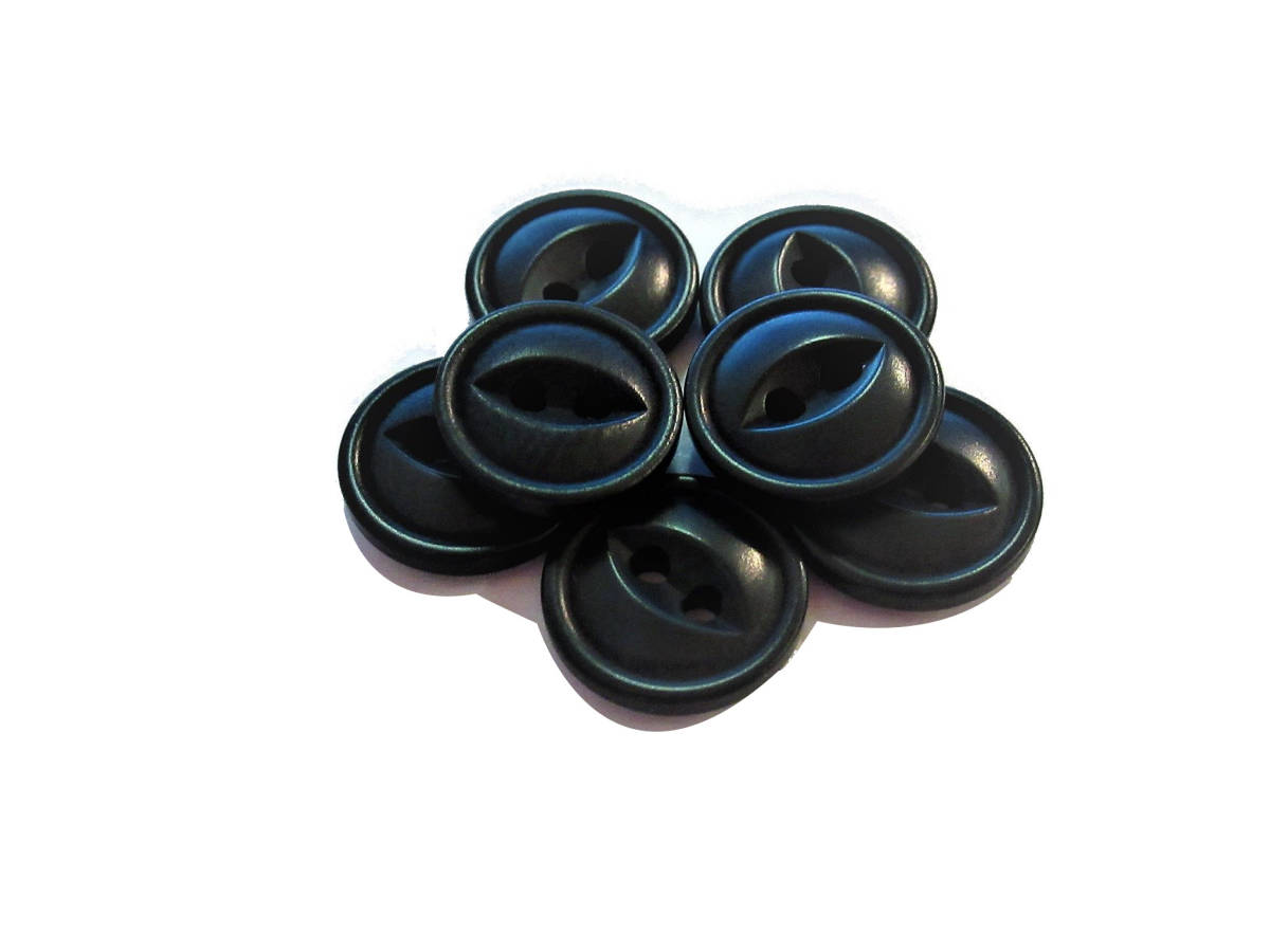 手芸 和洋裁用釦 ボタン 天然ナット釦 キャッツアイ 猫の目ボタン(13mm7個入り)ブラック bont08h-48拍卖
