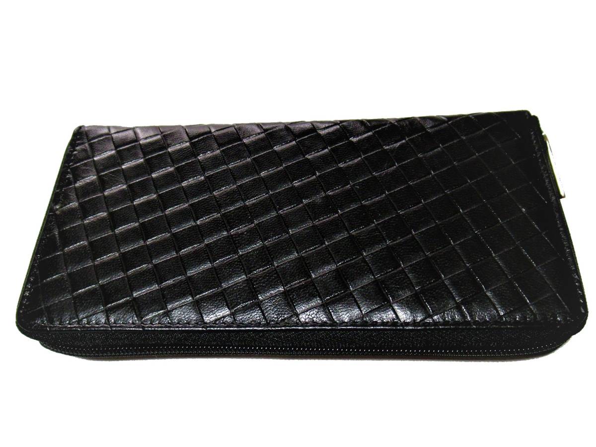 メンズ財布 紳士レザー長財布 小銭入れあり メンズ牛革ラウンドファスナー長財布 ブラック s7431 拍卖