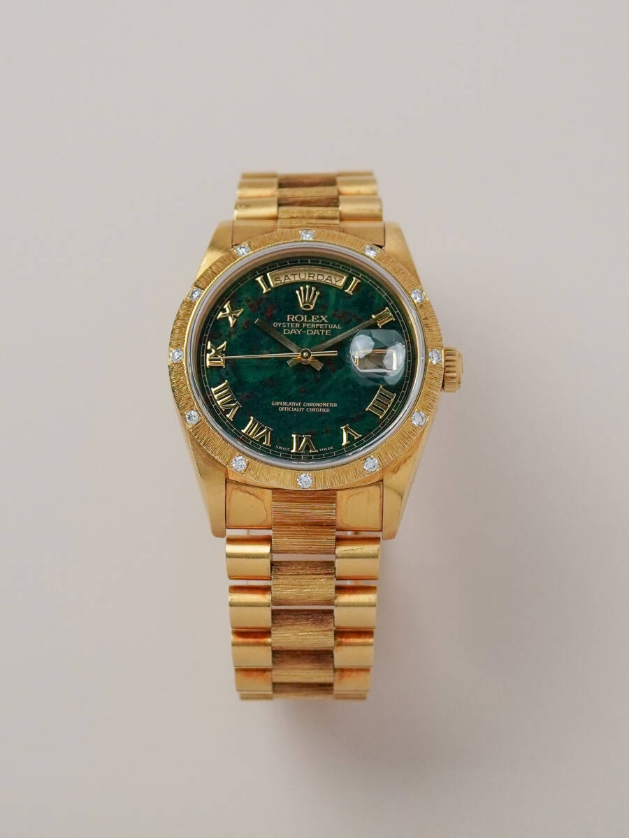 【金無垢 ブラッドストーンダイヤル】 ROLEX ロレックス デイデイト 18308拍卖