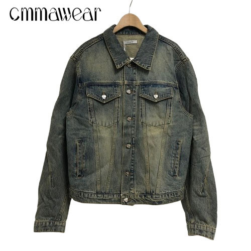 ○★新品未使用 CMMAWEAR(カマウェア) VINTAGE WASH デニムジャケット L ブルー系★○拍卖