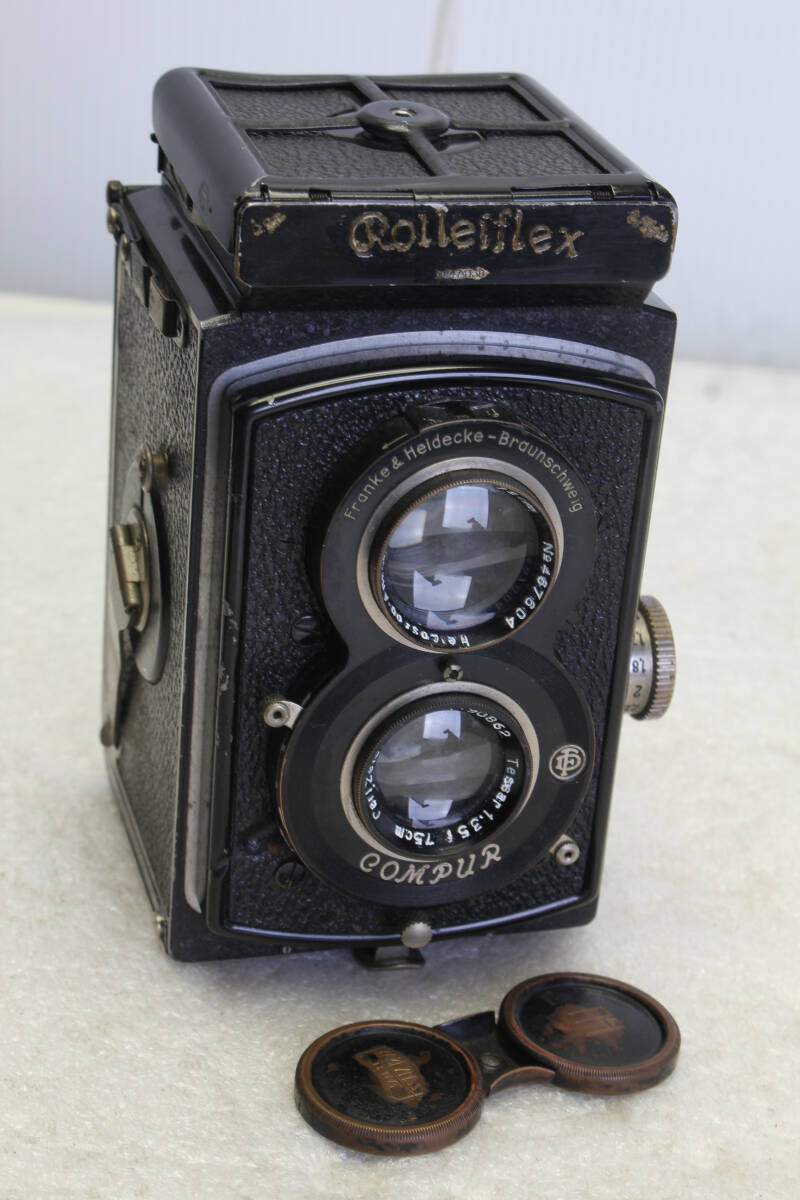 送料無料。スローシャッターダメ RolleiFlex スタンダード 二眼レフ 75mmF3.5 1932~38年 管理B10‐25105r拍卖