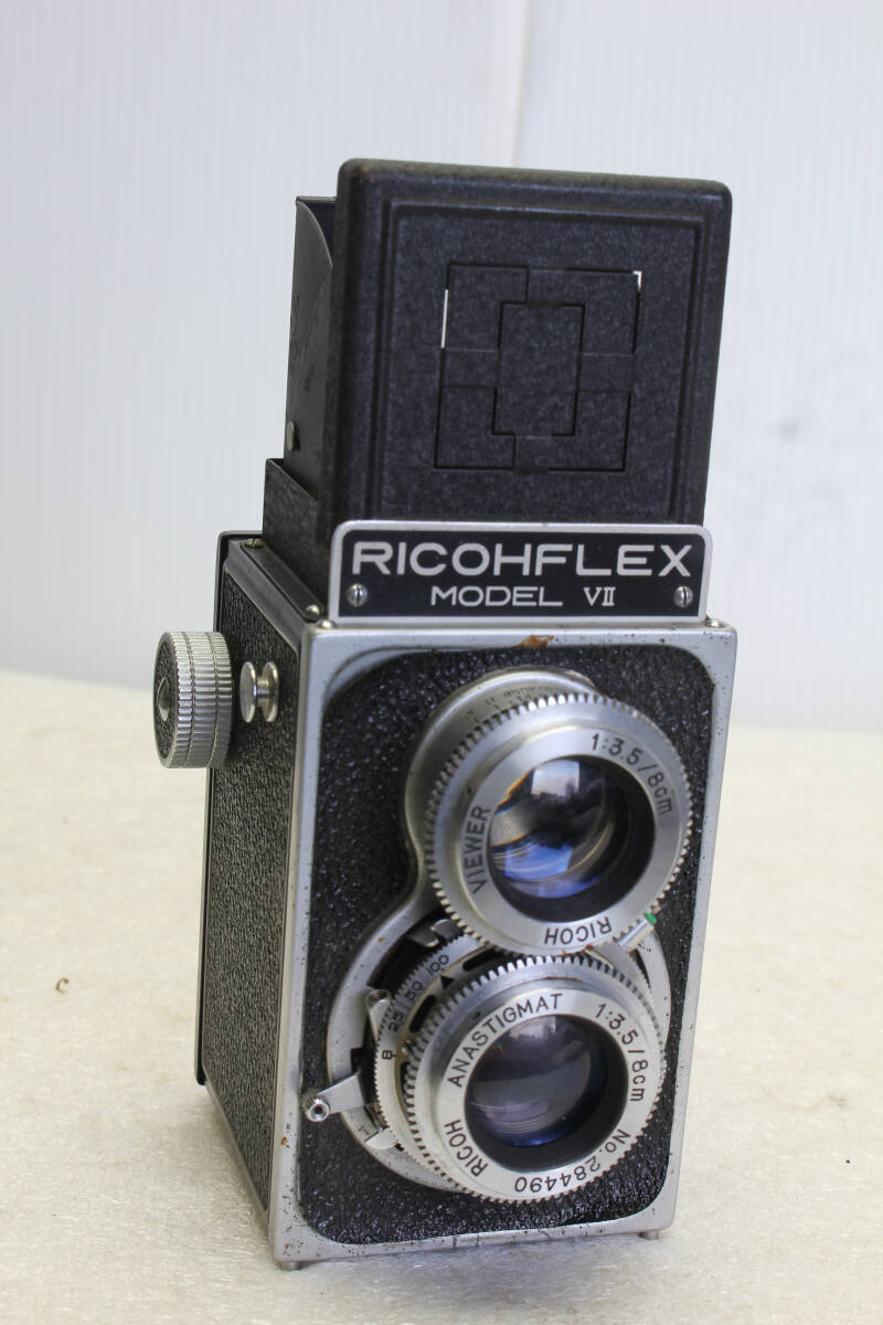 送料無料。中古。リコーフレックス RICOHFLEX MODEL ⅤⅡ 80mmF3.5 レンズ曇り  管理B30-251019r拍卖