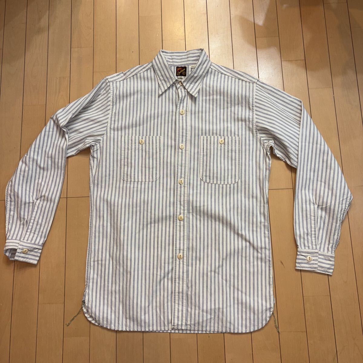 MISTER FREEDOMミスターフリーダムxSUGAR CANE シュガーケーン STRIPE WORK SHIRTストライプ・ワークマンシャツAMERICANA SC28951MFSC 拍卖