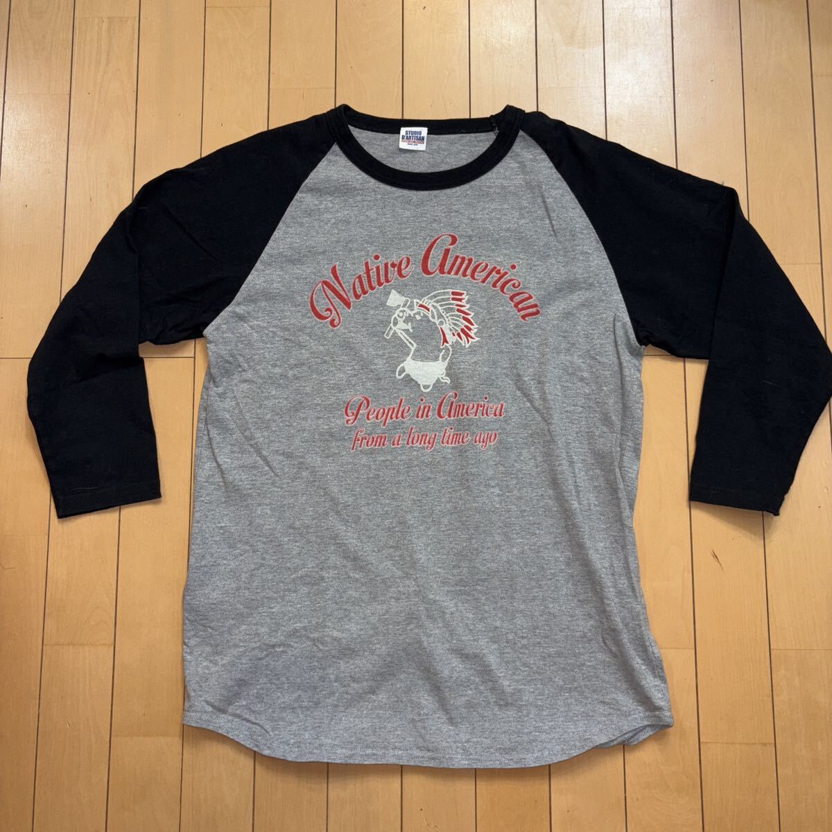 STUDIO D’ARTISAN ステュディオ ダルチザン七分袖ベースボールTシャツ Native American拍卖