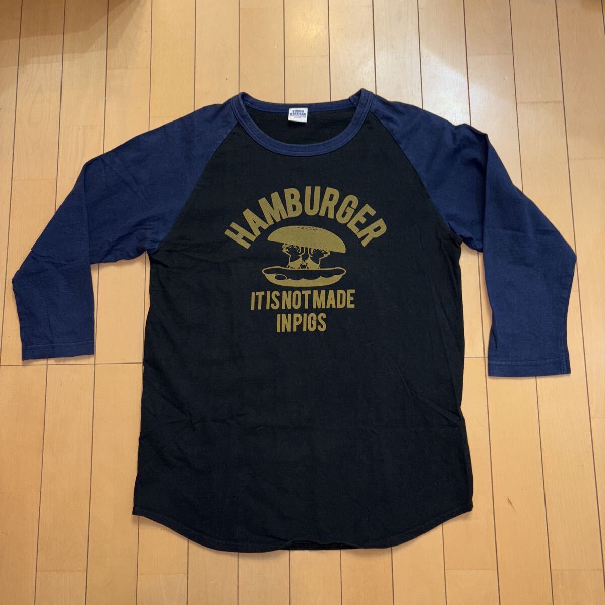 STUDIO D’ARTISAN ステュディオ ダルチザン七分袖ベースボールTシャツ HANBURGER拍卖