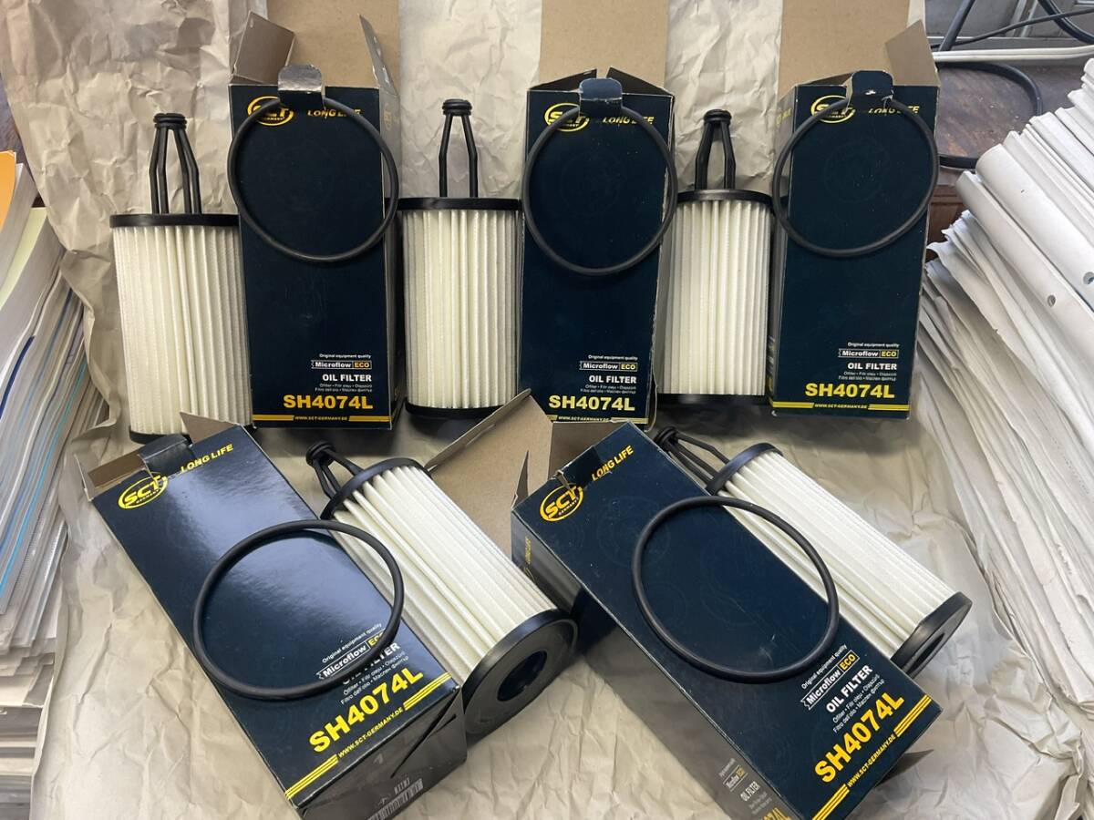 未使用品/底値 メルセデスベンツ CクラスW204/EクラスW212他 M276/M278エンジン用 エンジンオイルフィルター5個セット SCT ドイツ拍卖