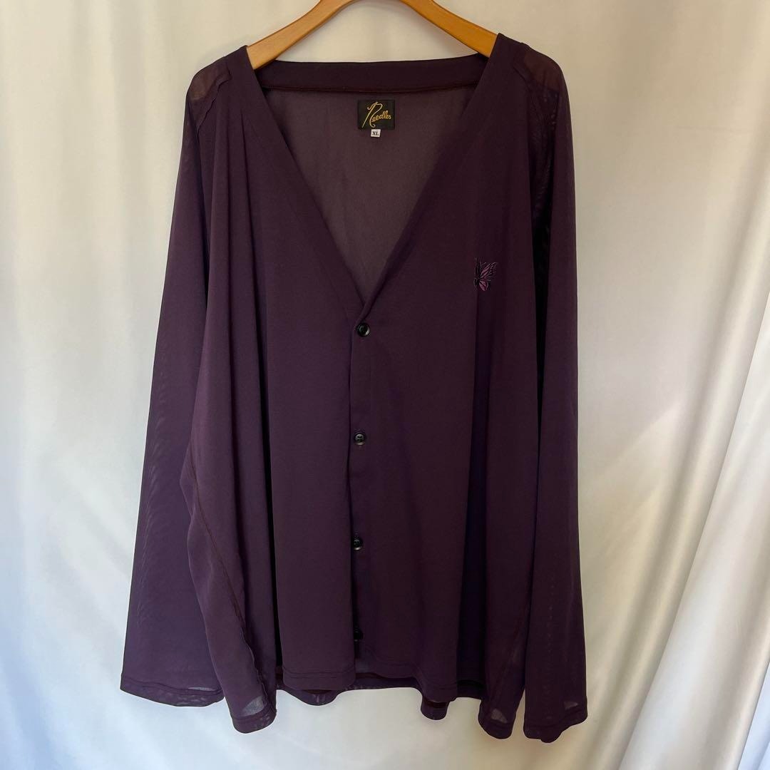 Needles シアーカーディガン パープル XL拍卖