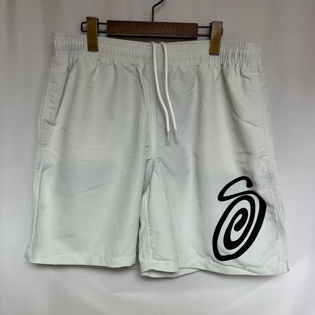 STUSSY CURLY S WATER SHORT ショーツ BONE M拍卖