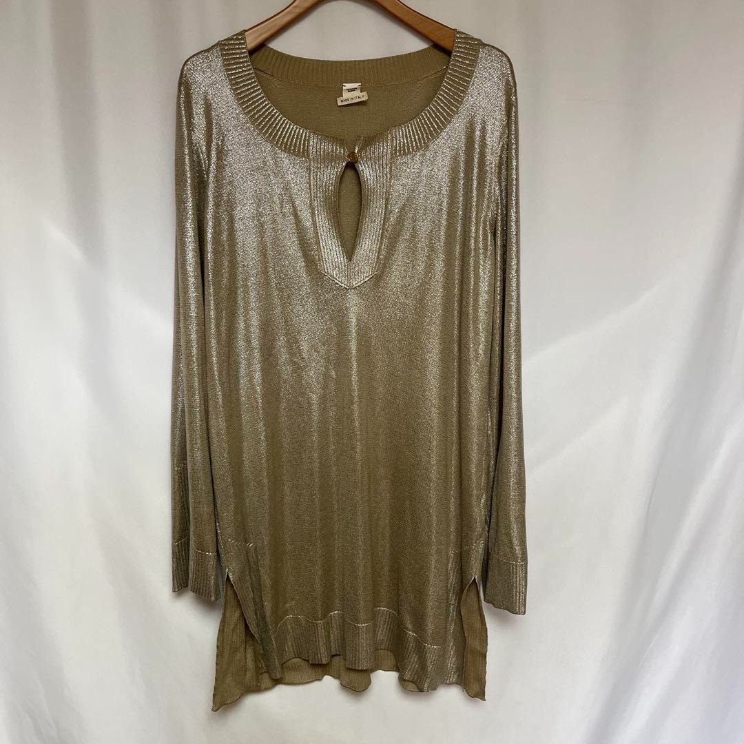 HERMES セリエボタン ラメ ロング ニット 40 ワンピース拍卖