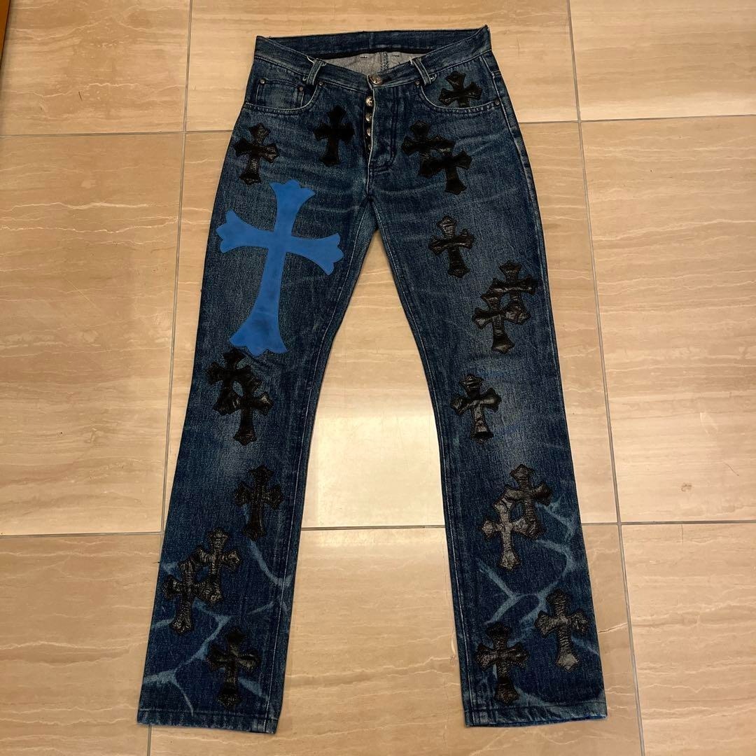 クロムハーツ セメタリークロスパッチデニムパンツ 29R拍卖