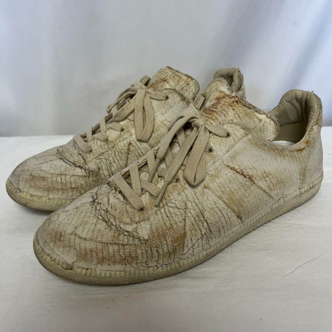 マルジェラ ジャーマントレーナー ペンキ 42 クラック REPLICA 白拍卖