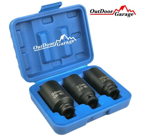 3pcハブナット用12角インパクトソケットセット 30mm 32mm 36mm ODGT2-N053拍卖