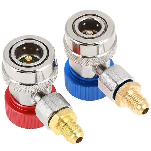 車用 エアコン ガスチャージ 真空引き 低圧&高圧 R134aクイックカプラー 2個セット ODGK2-B260拍卖