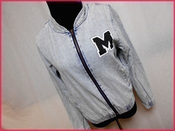 送料無料★セシルマクビー◆背面注目!!デニムジャケット★M◇NO.R段志3Q拍卖