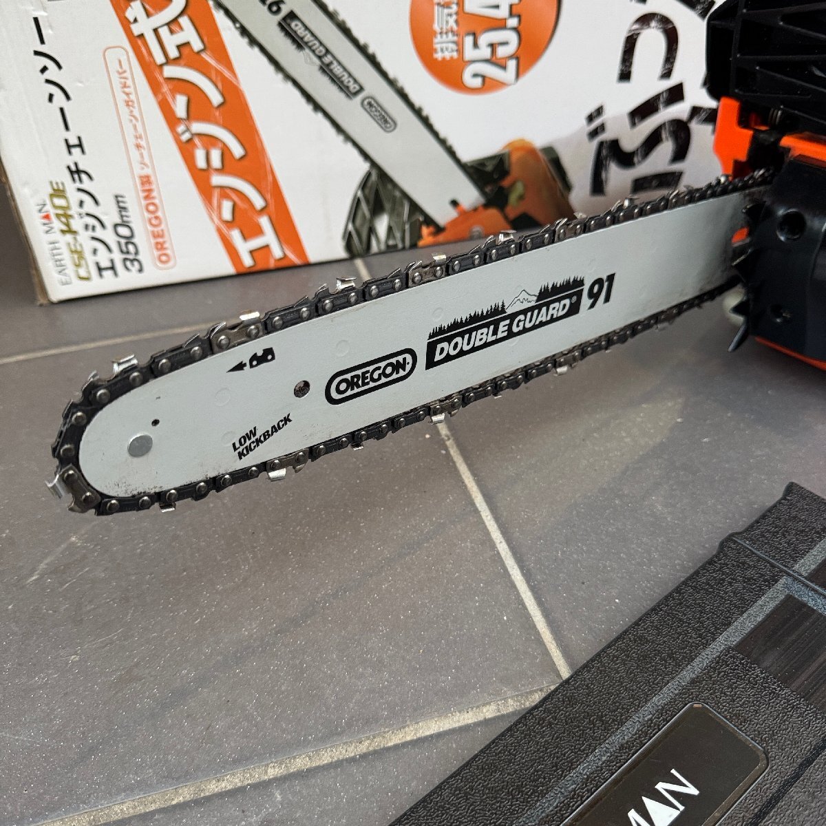 おすすめ★ アースマン EARTH MAN 350mm エンジンチェーンソー CSE-140E 使用燃料:混合ガソリ拍卖