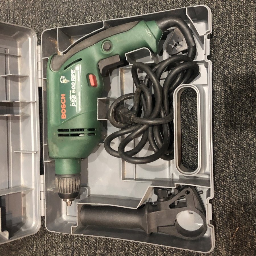 おすすめ 動作正常★ボッシュ/BOSCH キーレス振動ドリル PSB600RPE 最大コンクリφ16mm サイドハンドルあり拍卖
